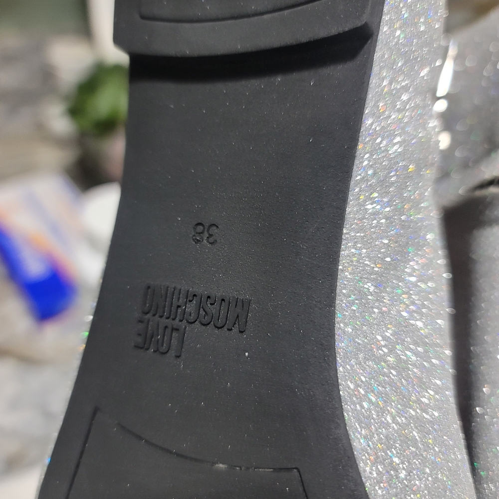 Love moschino silver glitter metallic booties - Picture 7 of 10